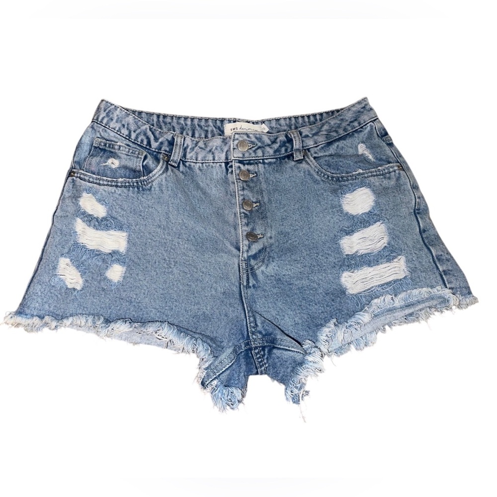 SWS denim & Co high waisted distressed shorts